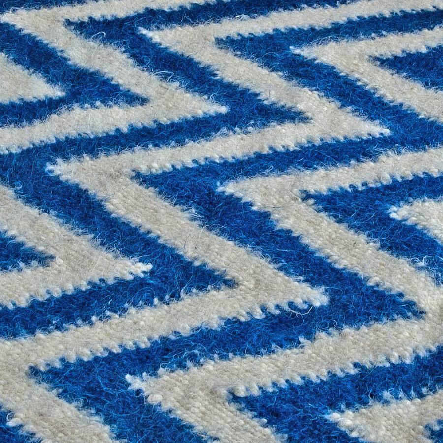 Wollen Vloerkleed - ZigZag Cobalt - cocun.world